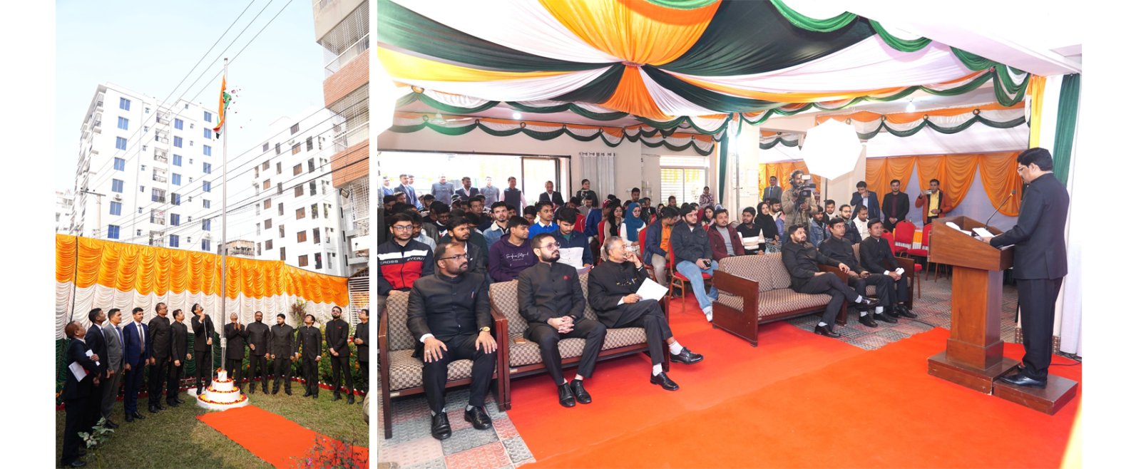 Assistant High Commission of India, Rajshahi celebrated 76th Republic Day of India with great enthusiasm.