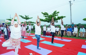 A curtain raiser event for the 10th International Day of Yoga 2024.